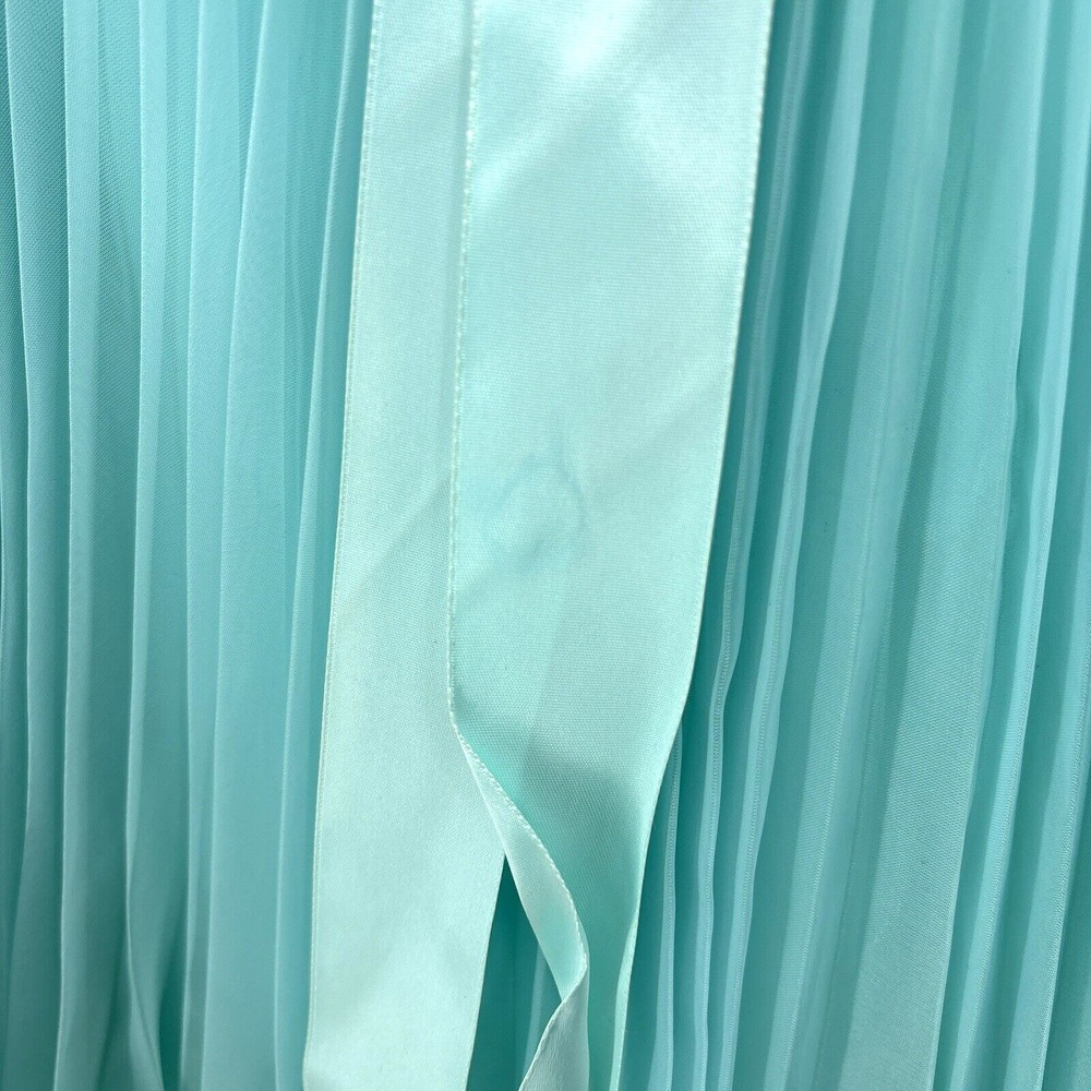 Vintage 1950's Montgomery Ward Aqua Chiffon Dress Gown 26" Waist Tags *READ* - Picture 7 of 16